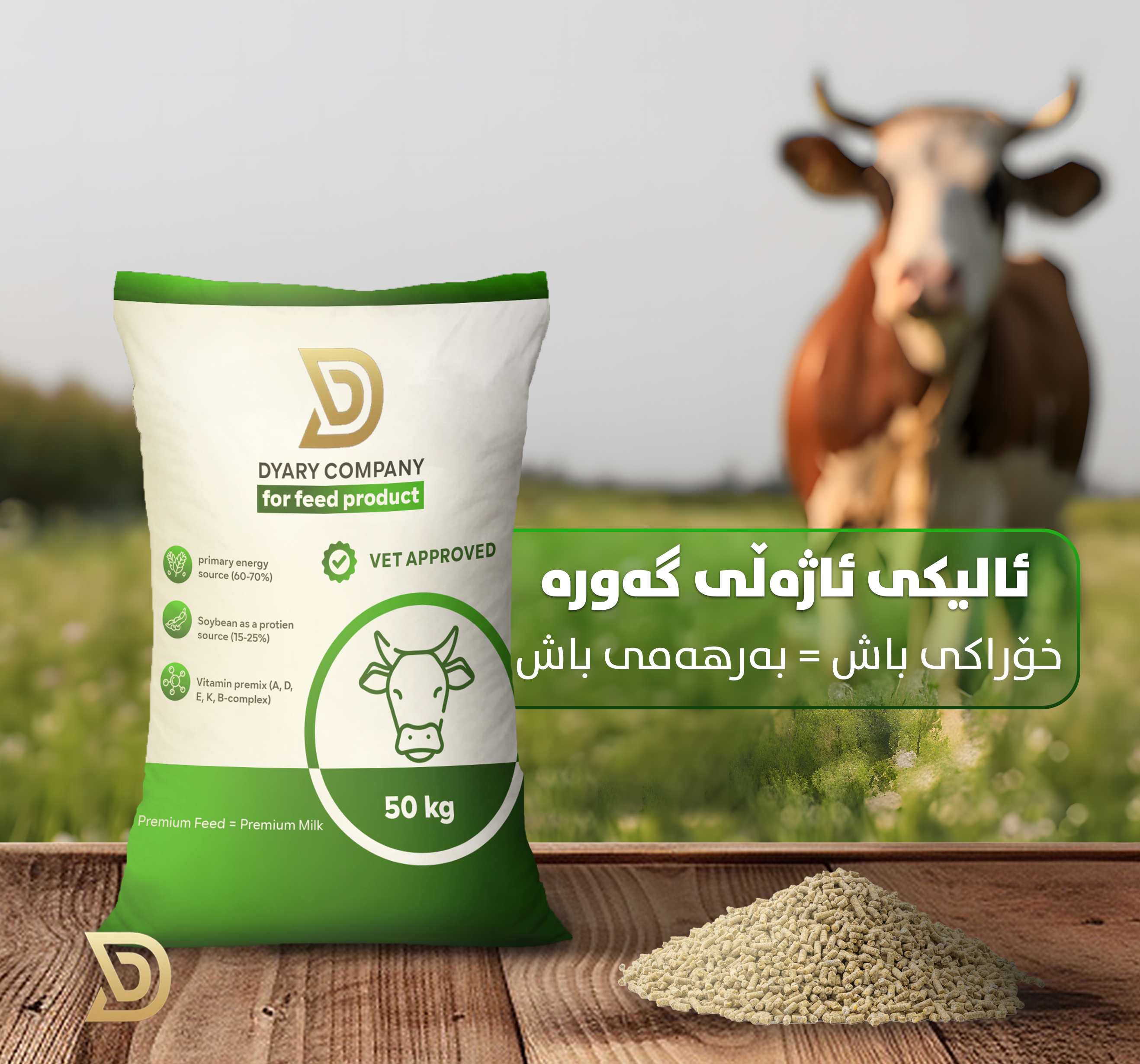 Cow feed packaging